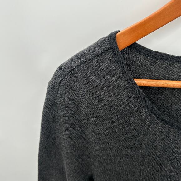 Prana Charcoal Gray Cascadence Organic Cotton Wool Blend Sweater Dress // L - Picture 7 of 13